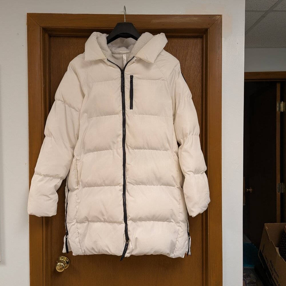 Fabletics XL White Winter Puffer Coat
